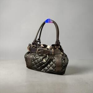 Authentic Burberry Prorsum Beaton Dark Brown Quilted Leather Shoulder Bag